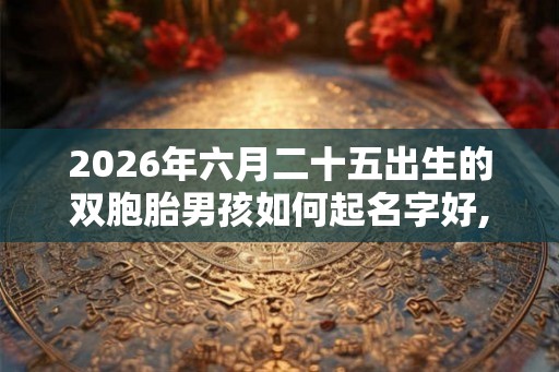 2026年六月二十五出生的双胞胎男孩如何起名字好,五行属什么？