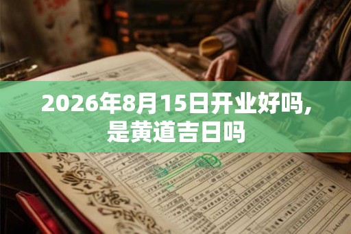 2026年8月15日开业好吗,是黄道吉日吗