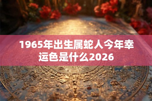 1965年出生属蛇人今年幸运色是什么2026