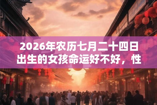 2026年农历七月二十四日出生的女孩命运好不好，性格如何？