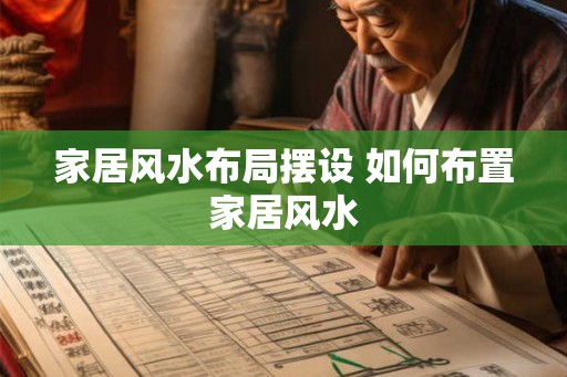 家居风水布局摆设 如何布置家居风水