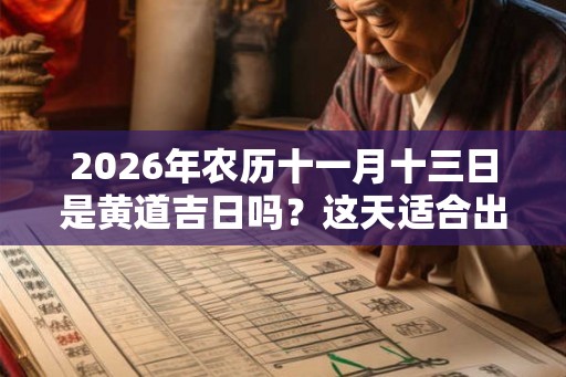 2026年农历十一月十三日是黄道吉日吗?这天适合出殡吗? 2026年农历十一月十三日是黄道吉日吗?这天适合出殡吗?
