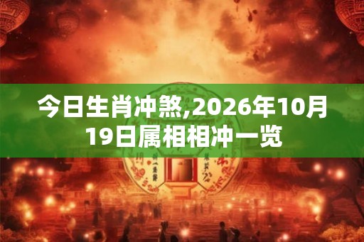 今日生肖冲煞,2026年10月19日属相相冲一览
