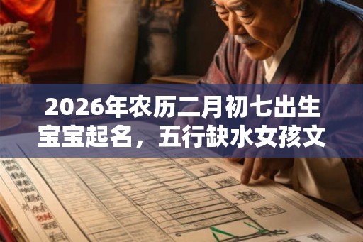 2026年农历二月初七出生宝宝起名,五行缺水女孩文雅名字 2026年农历二月初七出生宝宝起名,五行缺水女孩文雅名字