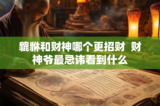 貔貅和财神哪个更招财  财神爷最忌讳看到什么