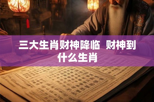 三大生肖财神降临  财神到什么生肖