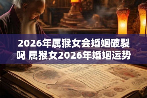 2026年属猴女会婚姻破裂吗 属猴女2026年婚姻运势 2026年属猴女会婚姻破裂吗 属猴女2026年婚姻运势