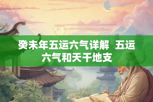 癸未年五运六气详解  五运六气和天干地支