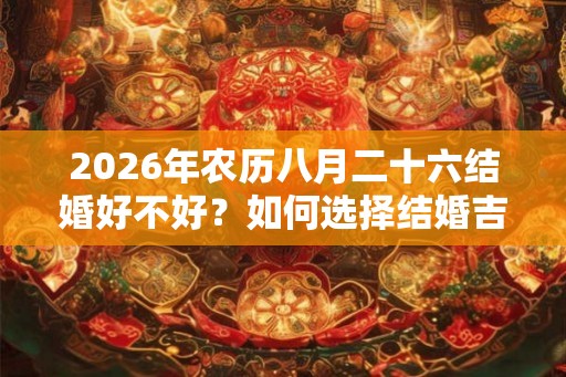 2026年农历八月二十六结婚好不好?如何选择结婚吉日? 2026年农历八月二十六结婚好不好?如何选择结婚吉日?