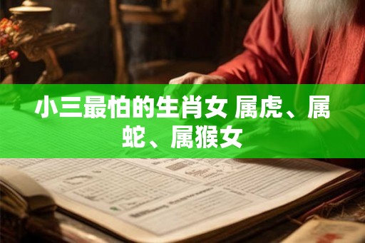 小三最怕的生肖女 属虎、属蛇、属猴女