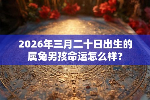 2026年三月二十日出生的属兔男孩命运怎么样？