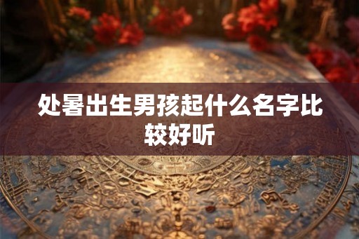 处暑出生男孩起什么名字比较好听