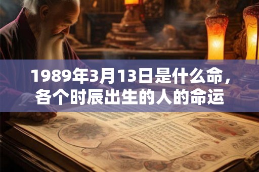1989年3月13日是什么命，各个时辰出生的人的命运