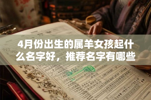4月份出生的属羊女孩起什么名字好，推荐名字有哪些
