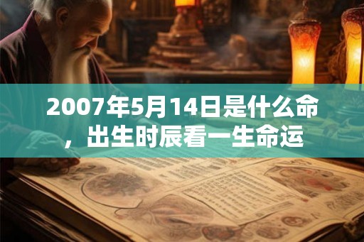 2007年5月14日是什么命，出生时辰看一生命运