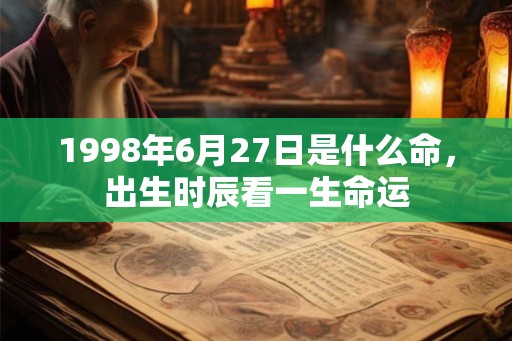 1998年6月27日是什么命，出生时辰看一生命运