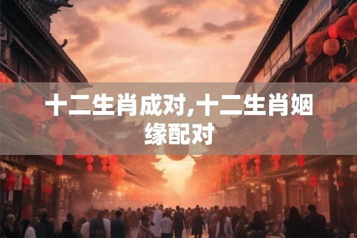 十二生肖成对,十二生肖姻缘配对