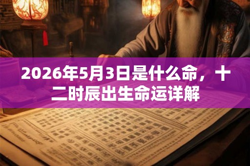 2026年5月3日是什么命，十二时辰出生命运详解
