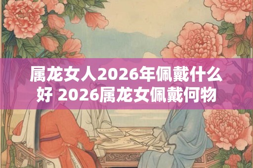 属龙女人2026年佩戴什么好 2026属龙女佩戴何物