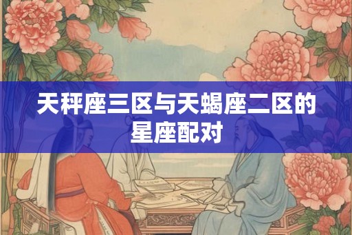 天秤座三区与天蝎座二区的星座配对