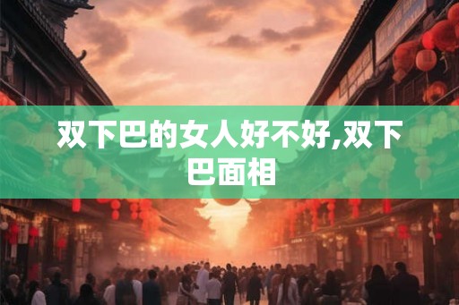 双下巴的女人好不好,双下巴面相