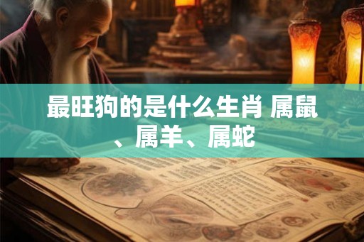 最旺狗的是什么生肖 属鼠、属羊、属蛇