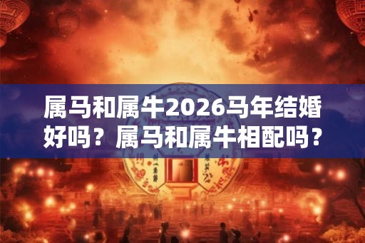 属马和属牛2026马年结婚好吗？属马和属牛相配吗？