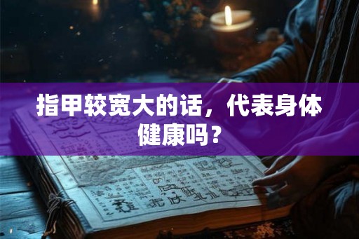 指甲较宽大的话，代表身体健康吗？