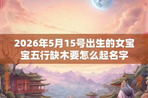2026年5月15号出生的女宝宝五行缺木要怎么起名字