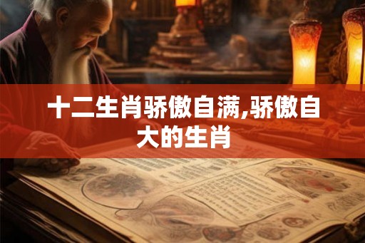 十二生肖骄傲自满,骄傲自大的生肖