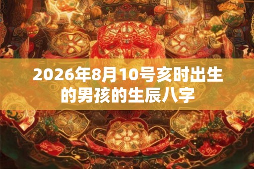 2026年8月10号亥时出生的男孩的生辰八字