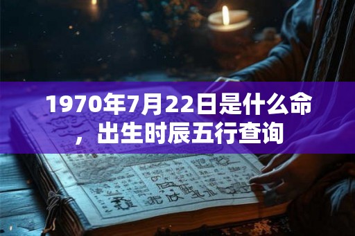 1970年7月22日是什么命，出生时辰五行查询