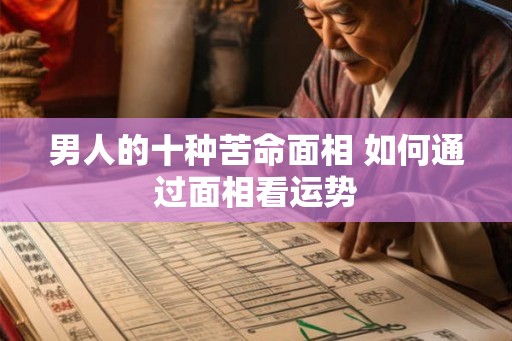 男人的十种苦命面相 如何通过面相看运势