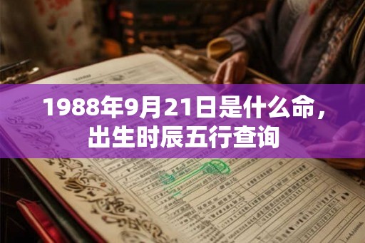 1988年9月21日是什么命，出生时辰五行查询