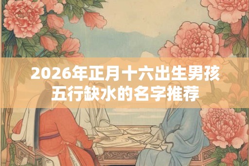 2026年正月十六出生男孩五行缺水的名字推荐