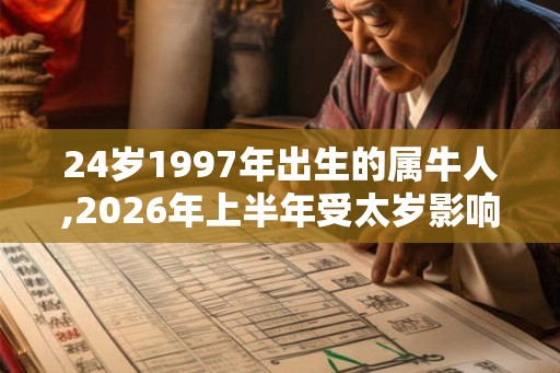 24岁1997年出生的属牛人,2026年上半年受太岁影响严重