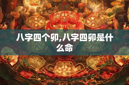 八字四个卯,八字四卯是什么命