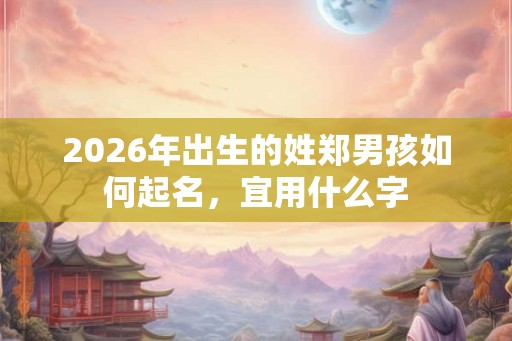 2026年出生的姓郑男孩如何起名，宜用什么字