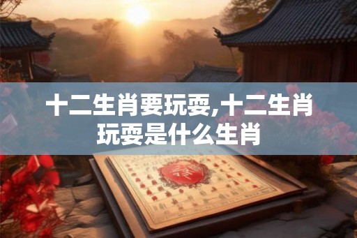 十二生肖要玩耍,十二生肖玩耍是什么生肖