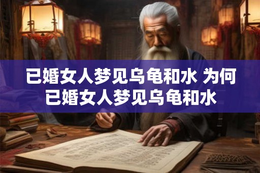 已婚女人梦见乌龟和水 为何已婚女人梦见乌龟和水