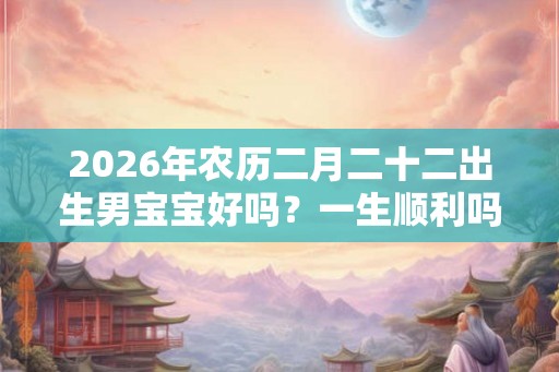 2026年农历二月二十二出生男宝宝好吗？一生顺利吗？