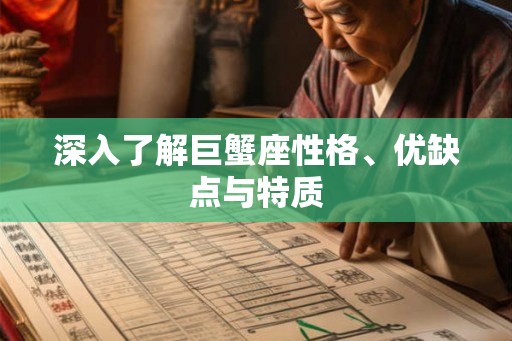 深入了解巨蟹座性格、优缺点与特质