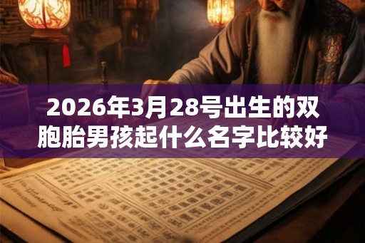 2026年3月28号出生的双胞胎男孩起什么名字比较好,五行属什么 2026年3月28号出生的双胞胎男孩起什么名字比较好,五行属什么