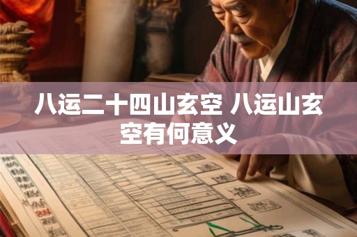 八运二十四山玄空 八运山玄空有何意义 八运二十四山玄空 八运山玄空有何意义