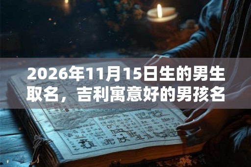 2026年11月15日生的男生取名，吉利寓意好的男孩名字锦集