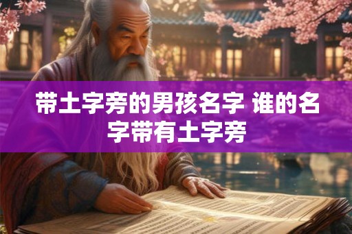 带土字旁的男孩名字 谁的名字带有土字旁 带土字旁的男孩名字 谁的名字带有土字旁