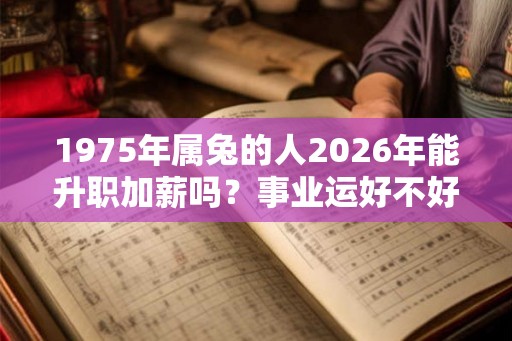 1975年属兔的人2026年能升职加薪吗？事业运好不好？