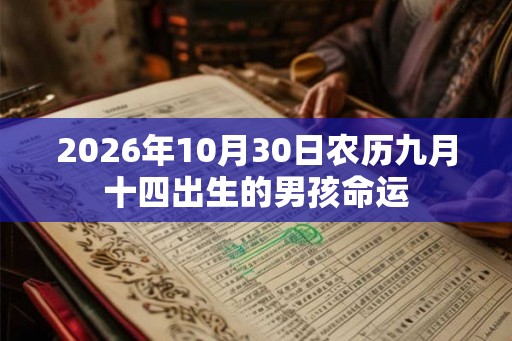 2026年10月30日农历九月十四出生的男孩命运