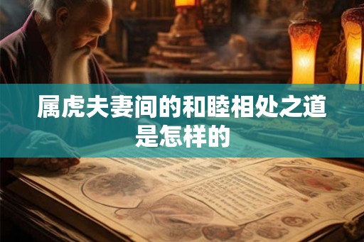 属虎夫妻间的和睦相处之道是怎样的