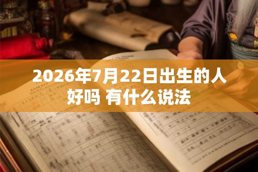 2026年7月22日出生的人好吗 有什么说法
